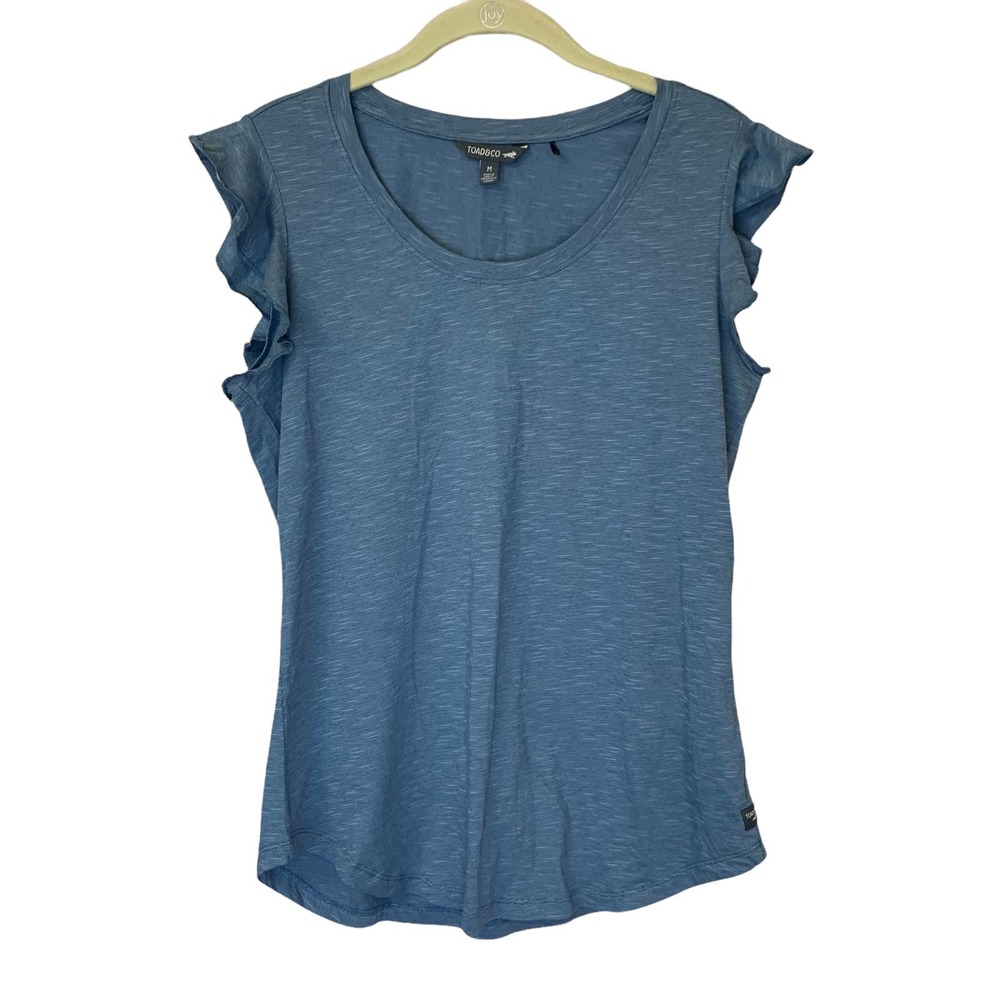 Toad and Co Ruffilita II Tee Blue Short Sleeve Medium